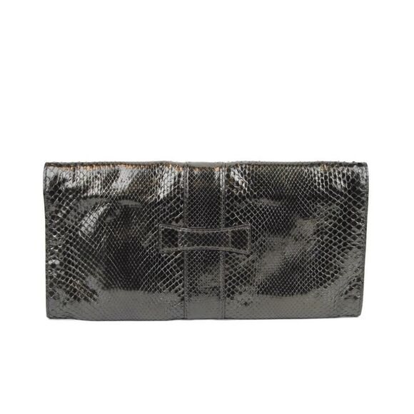 Gucci Women's Dark Green Python Large Soft Stirrup Clutch Bag - Picture 3 of 8